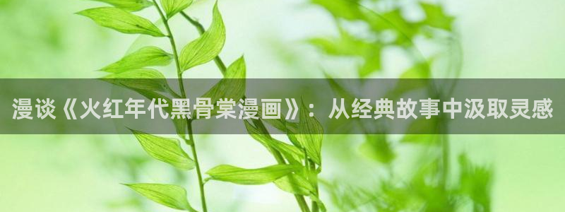 香蕉漫画入口网站：漫谈《火红年代黑骨棠漫画》：从经典故事中汲取灵感